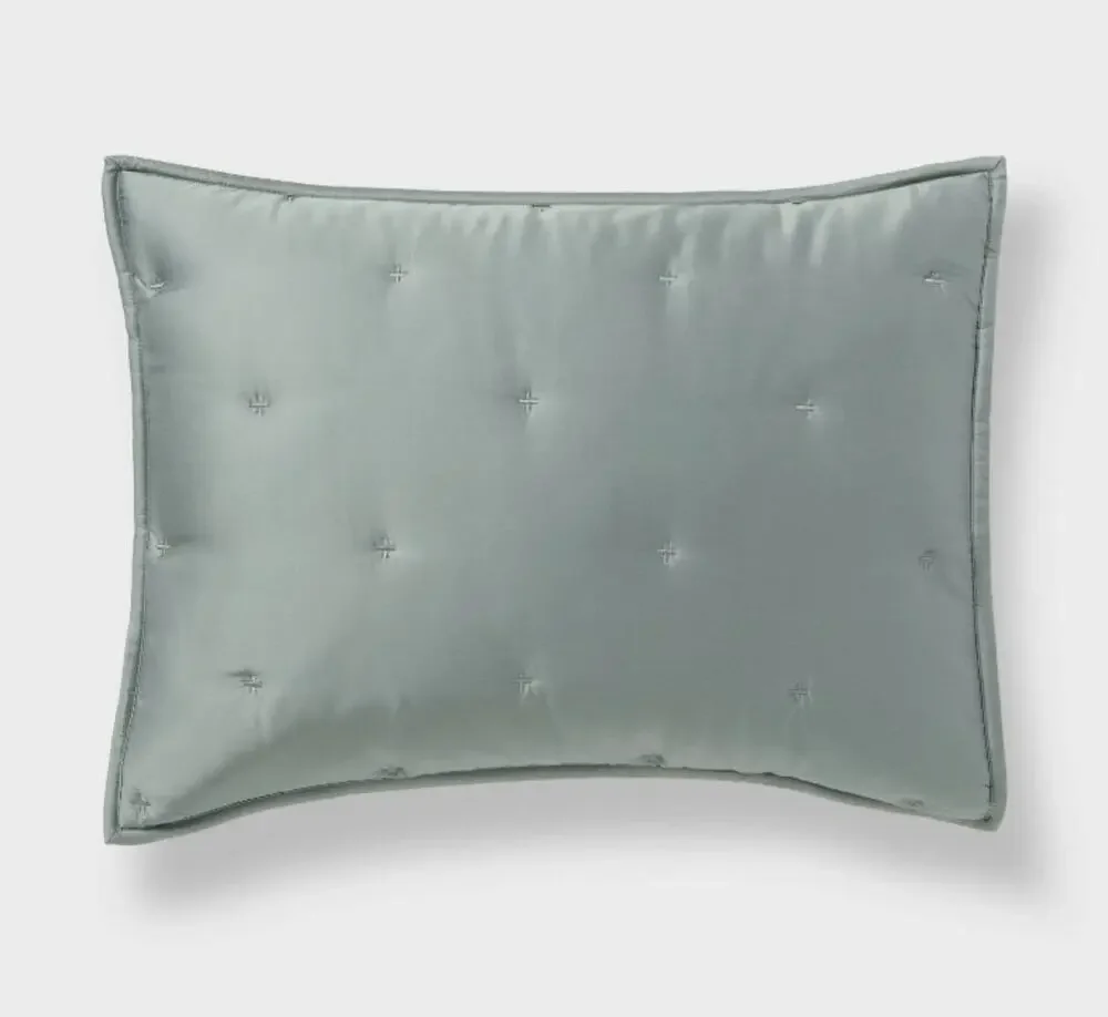 Set of Two King Size Pillow Shams, Light Teal Green - Threshold